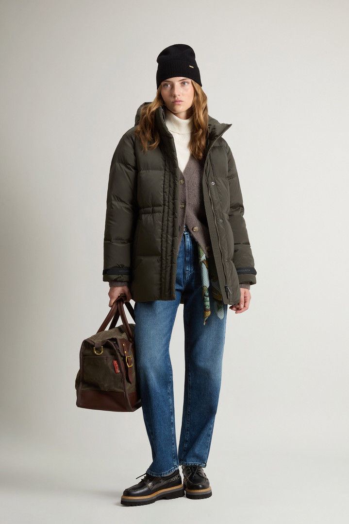 Alsea Stretch Nylon Down Jacket with Removable Hood Green photo 2 | Woolrich