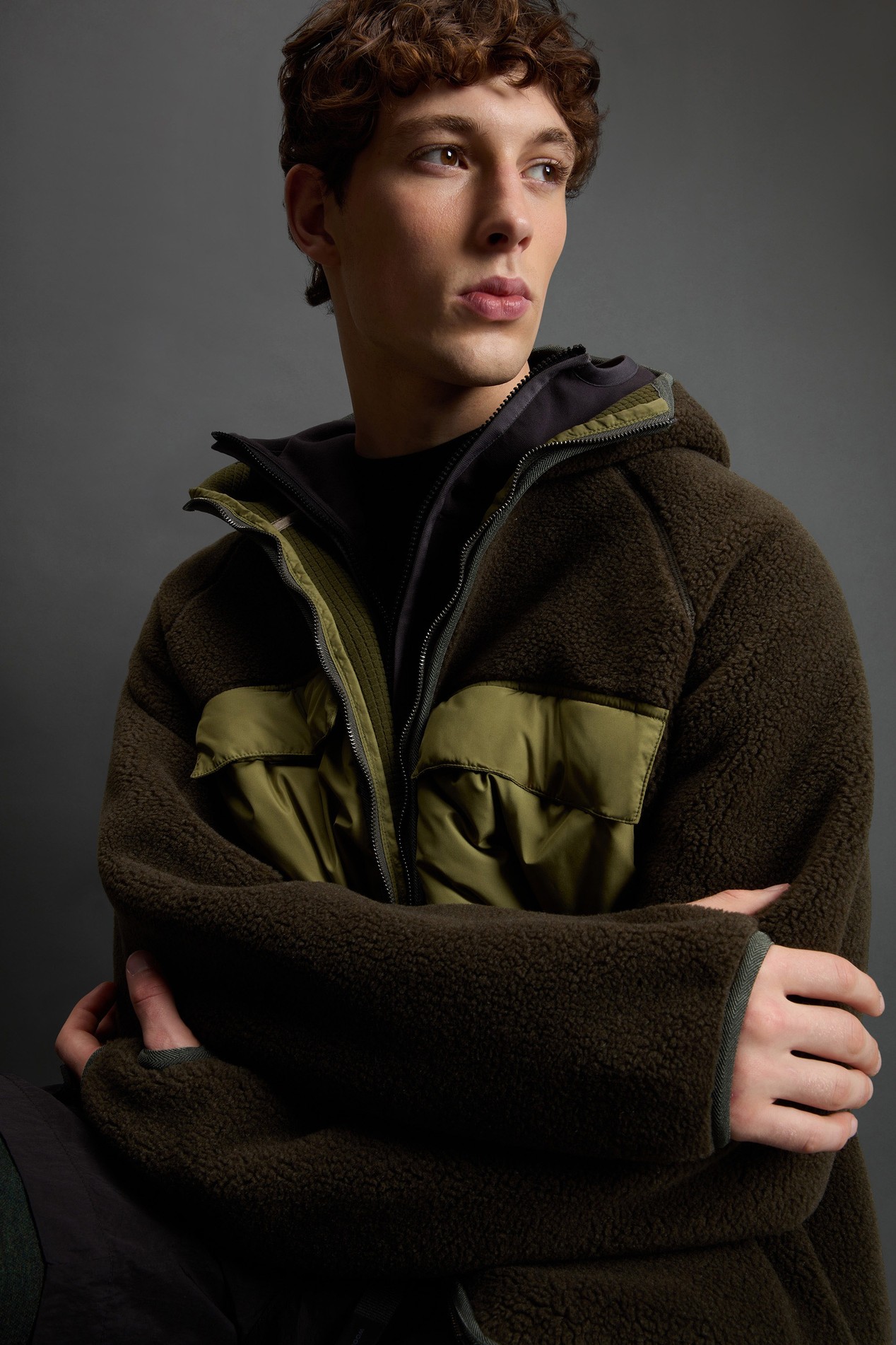 Felpa ibrida full-zip con cappuccio Verde photo 6 | Woolrich