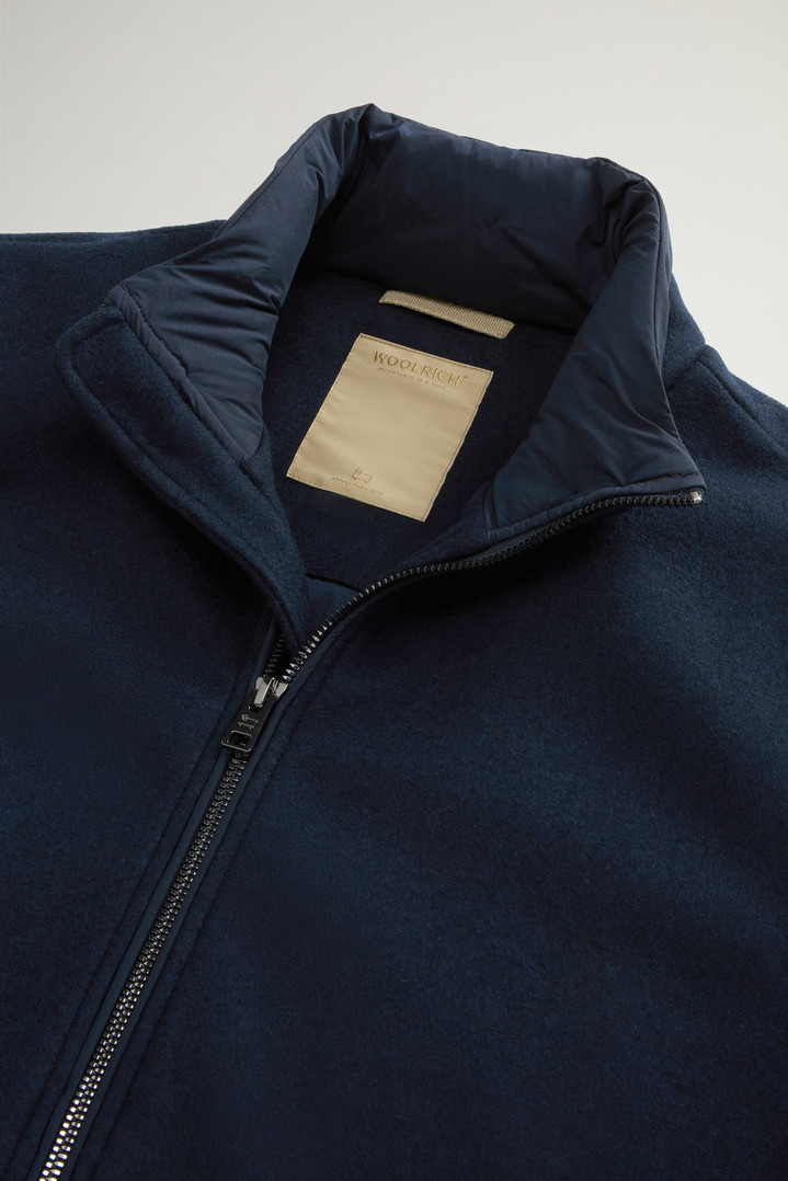Lewis Bomber Jacket in Wool and Cotton Blend Blue photo 6 | Woolrich