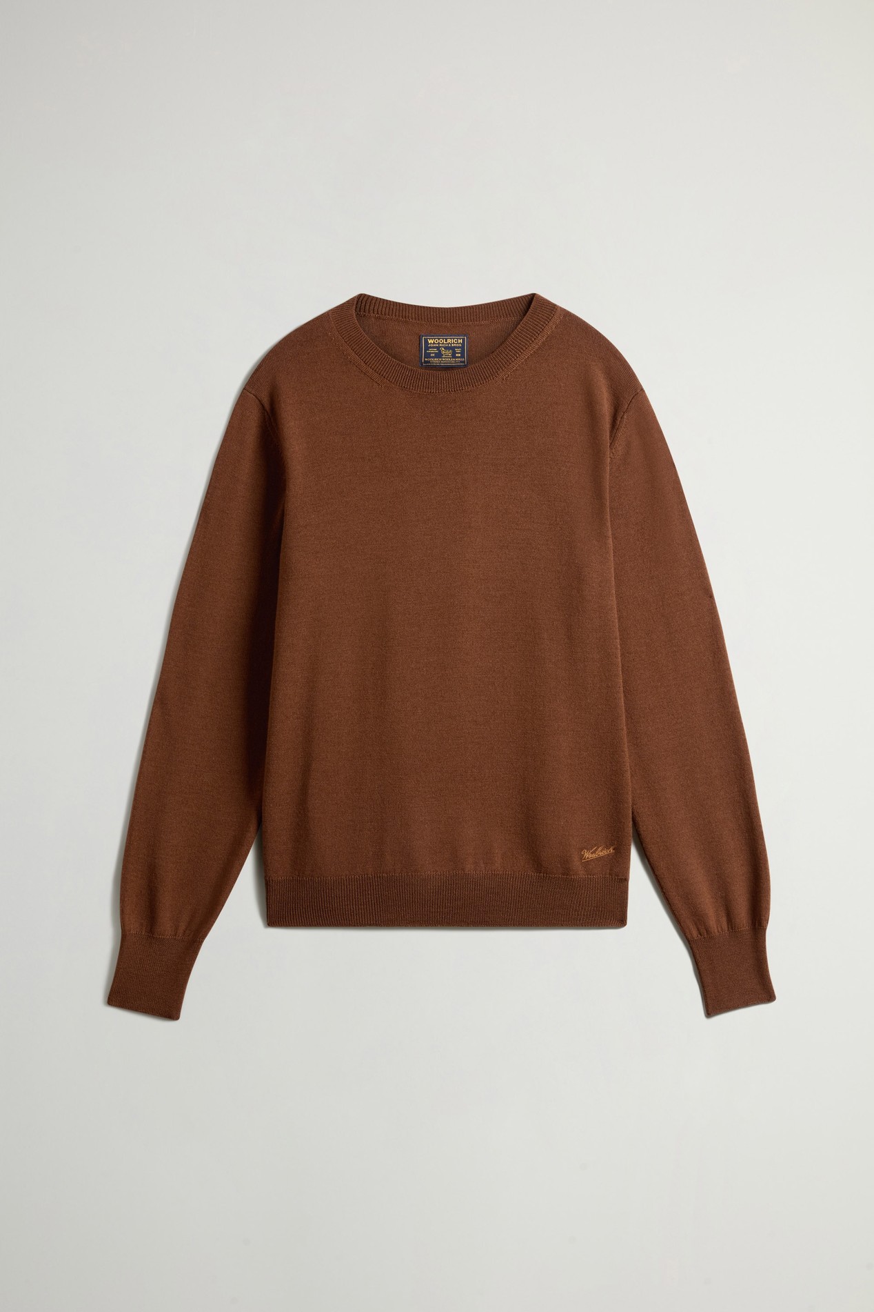 Sweater in Pure Merino Virgin Wool Brown photo 1 | Woolrich