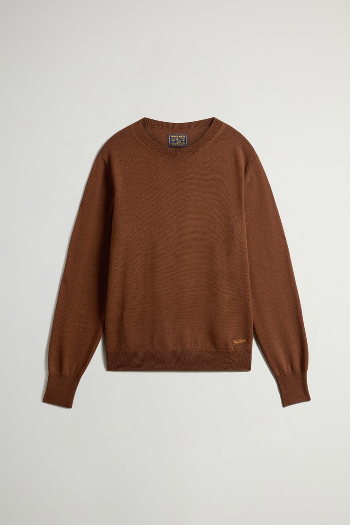 Sweater in Pure Merino Virgin Wool Brown photo 1 | Woolrich