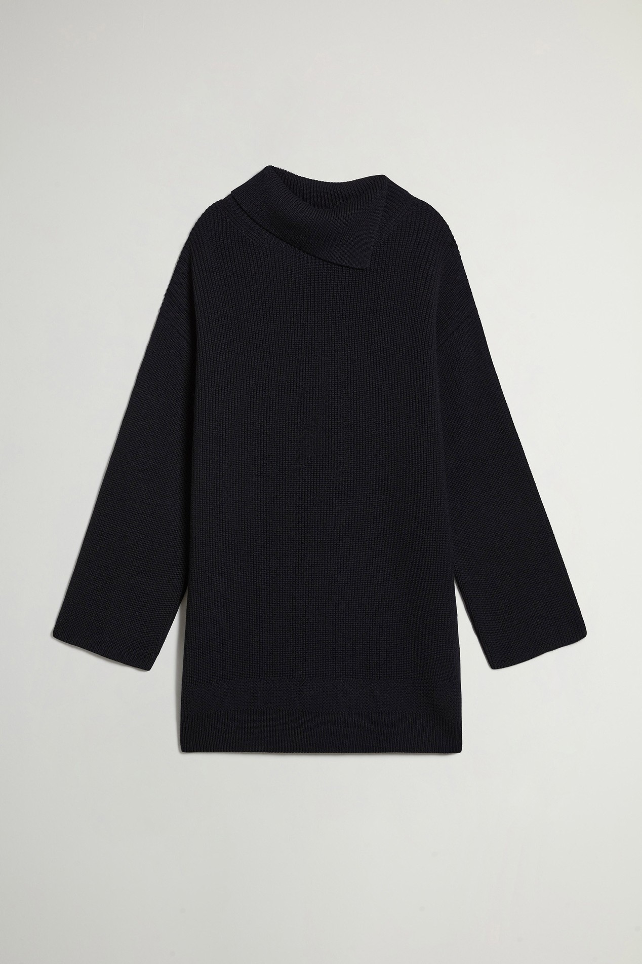 Pullover aus reiner Merino-Schurwolle mit hohem Kragen Schwarz photo 5 | Woolrich