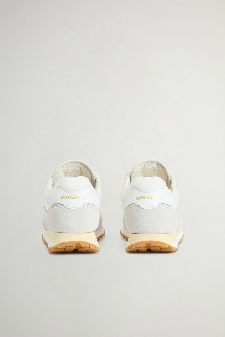 Gravel Sneakers in Nylon and Suede White photo 3 | Woolrich