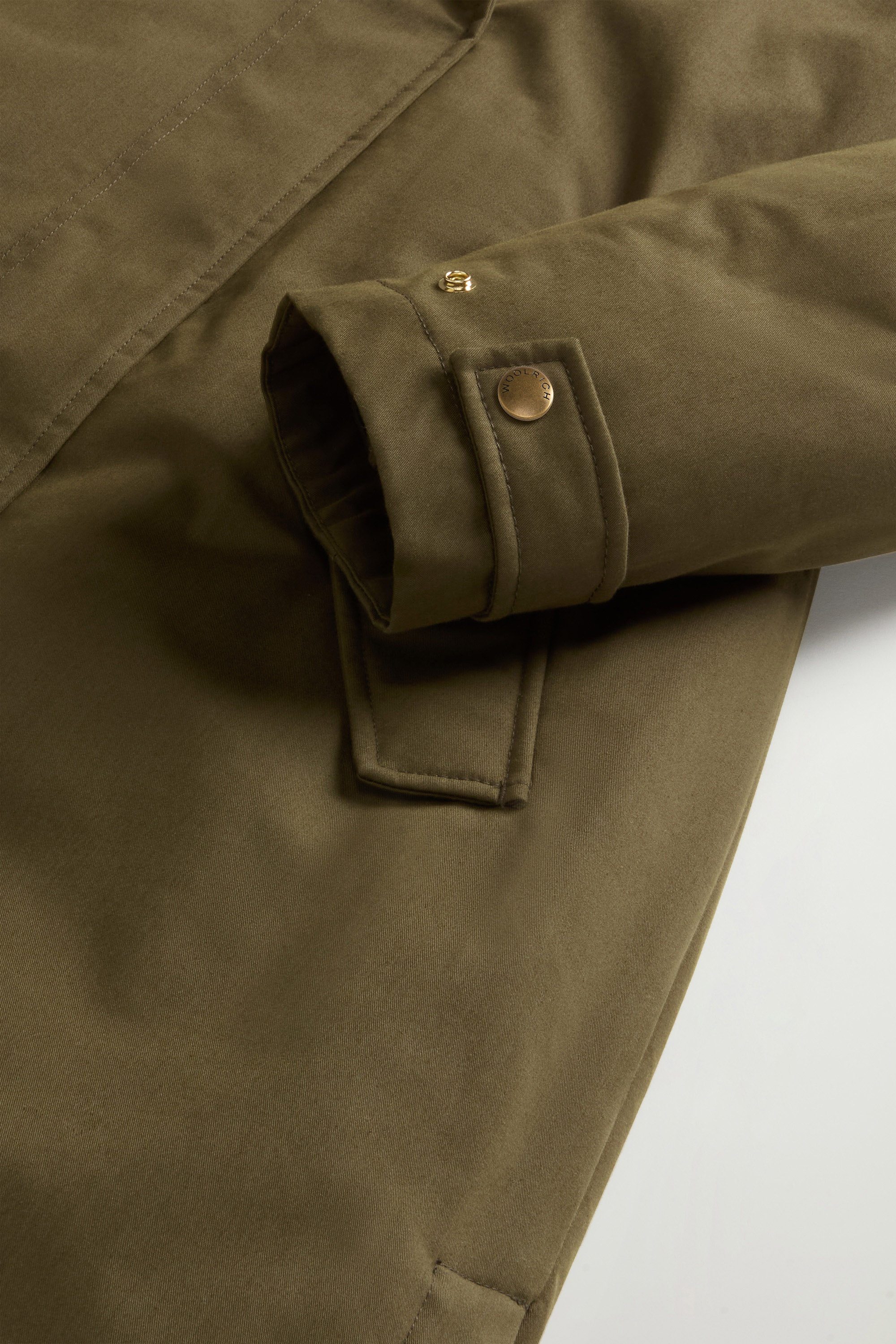 BEST COTTON FAUX FUR PARKA Vert photo 8 | Woolrich