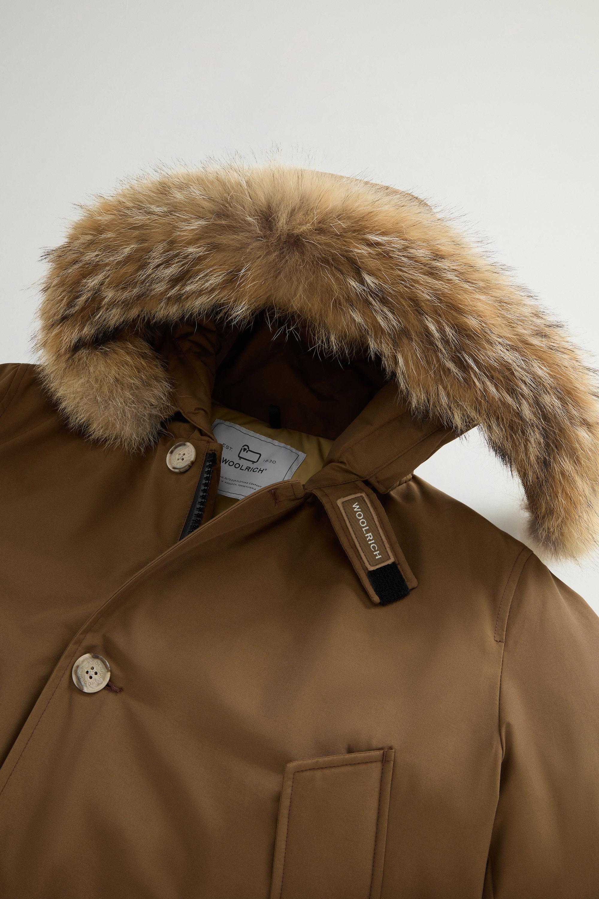 Arctic Parka in Ramar Cloth with Detachable Fur Trim Brown photo 6 | Woolrich