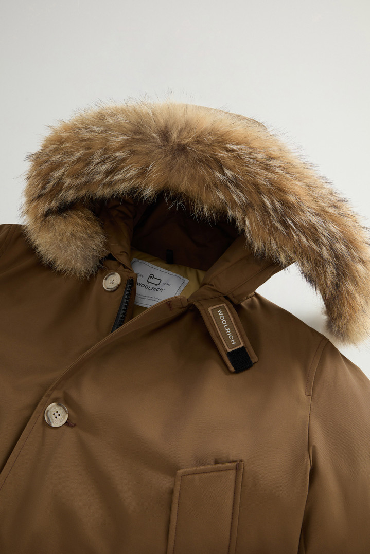 Arctic Parka in Ramar Cloth with Detachable Fur Trim Brown photo 6 | Woolrich