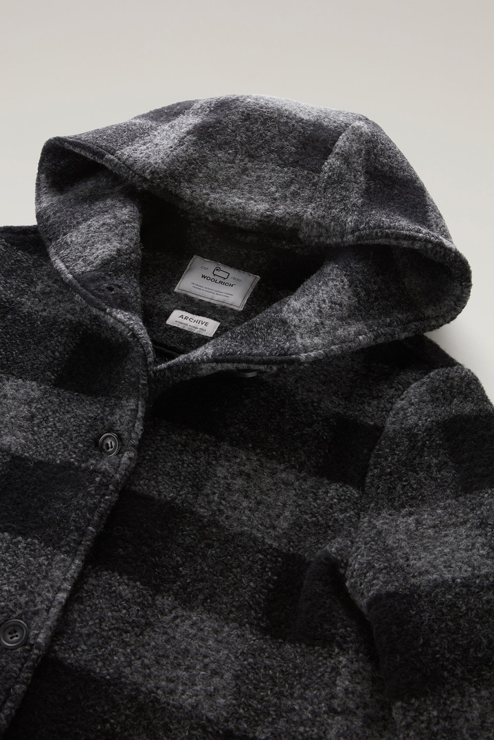 Gentry Coat in Wool Blend with Hood Gray photo 2 | Woolrich