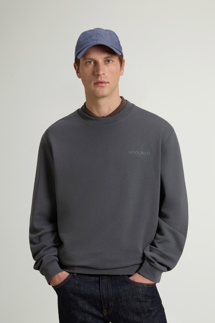 MACRO LOGO CREWNECK Gray photo 1 | Woolrich