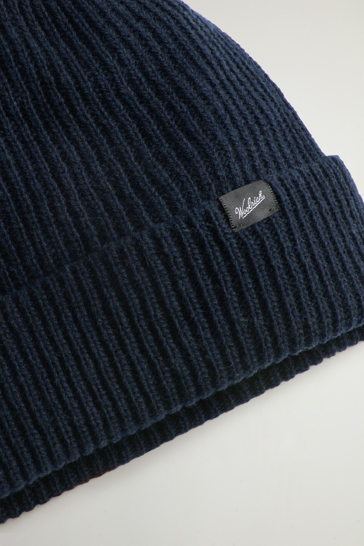 Beanie in Wool Blend Blue photo 3 | Woolrich