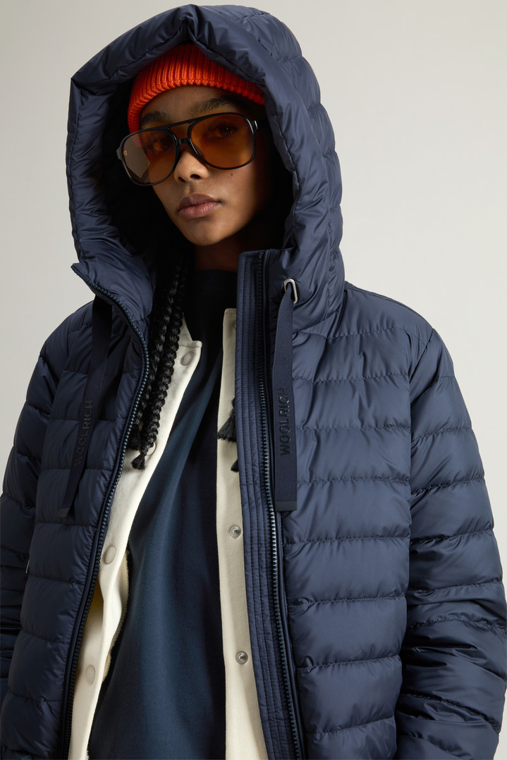 Padded Microfiber Jacket with Hood Blue photo 7 | Woolrich