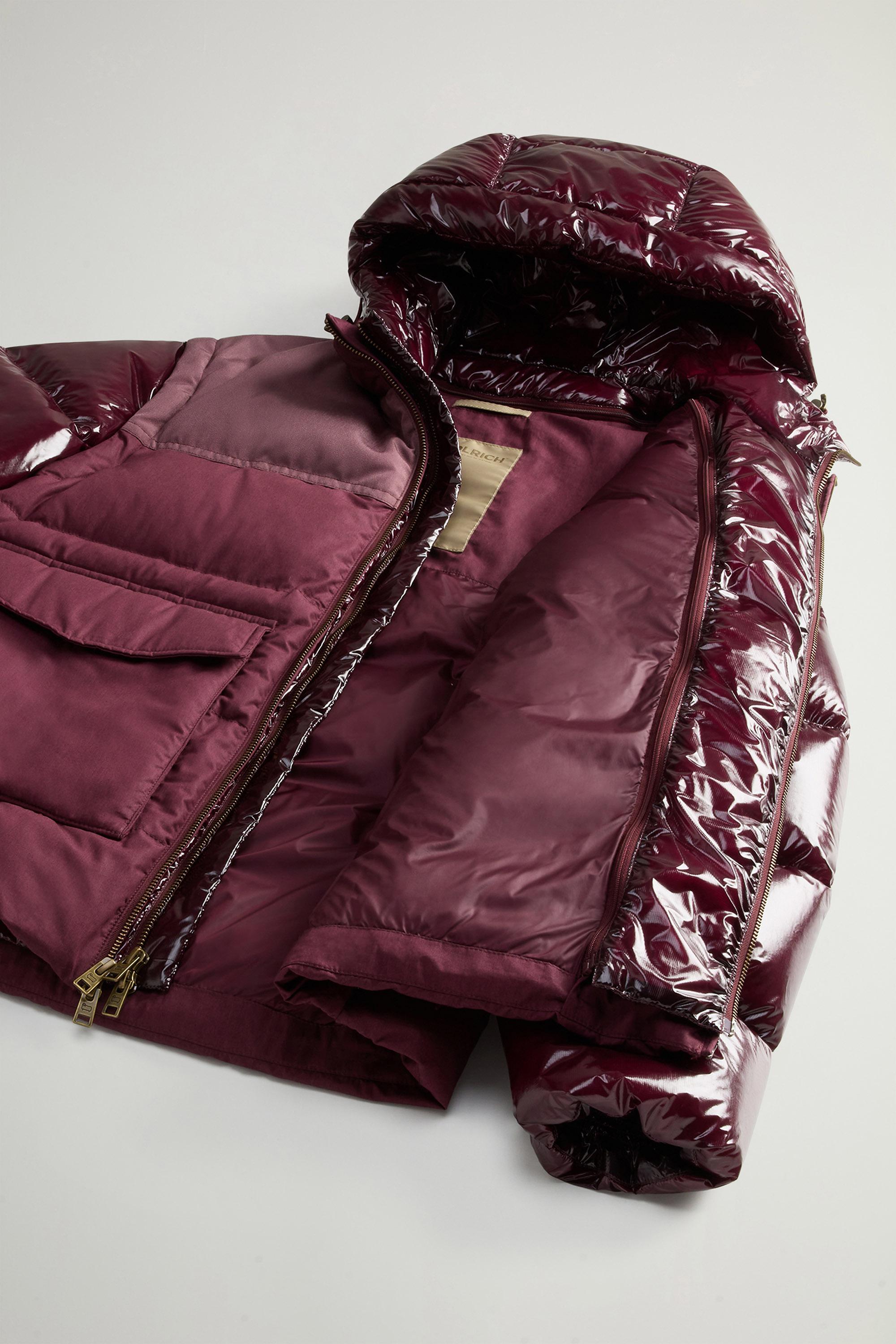 Hybrid Down Jacket with Removable Sleeves and Hood Burgundy photo 10 | Woolrich