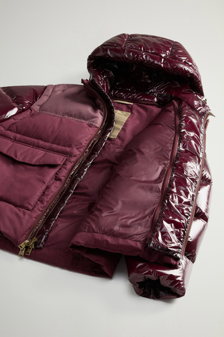 Hybrid Down Jacket with Removable Sleeves and Hood Burgundy photo 10 | Woolrich