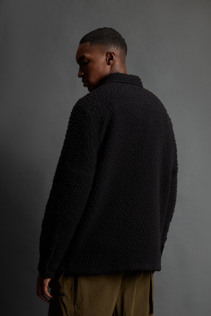 Overshirt in Italian Virgin Wool Blend from Casentino by Todd Snyder Black photo 3 | Woolrich