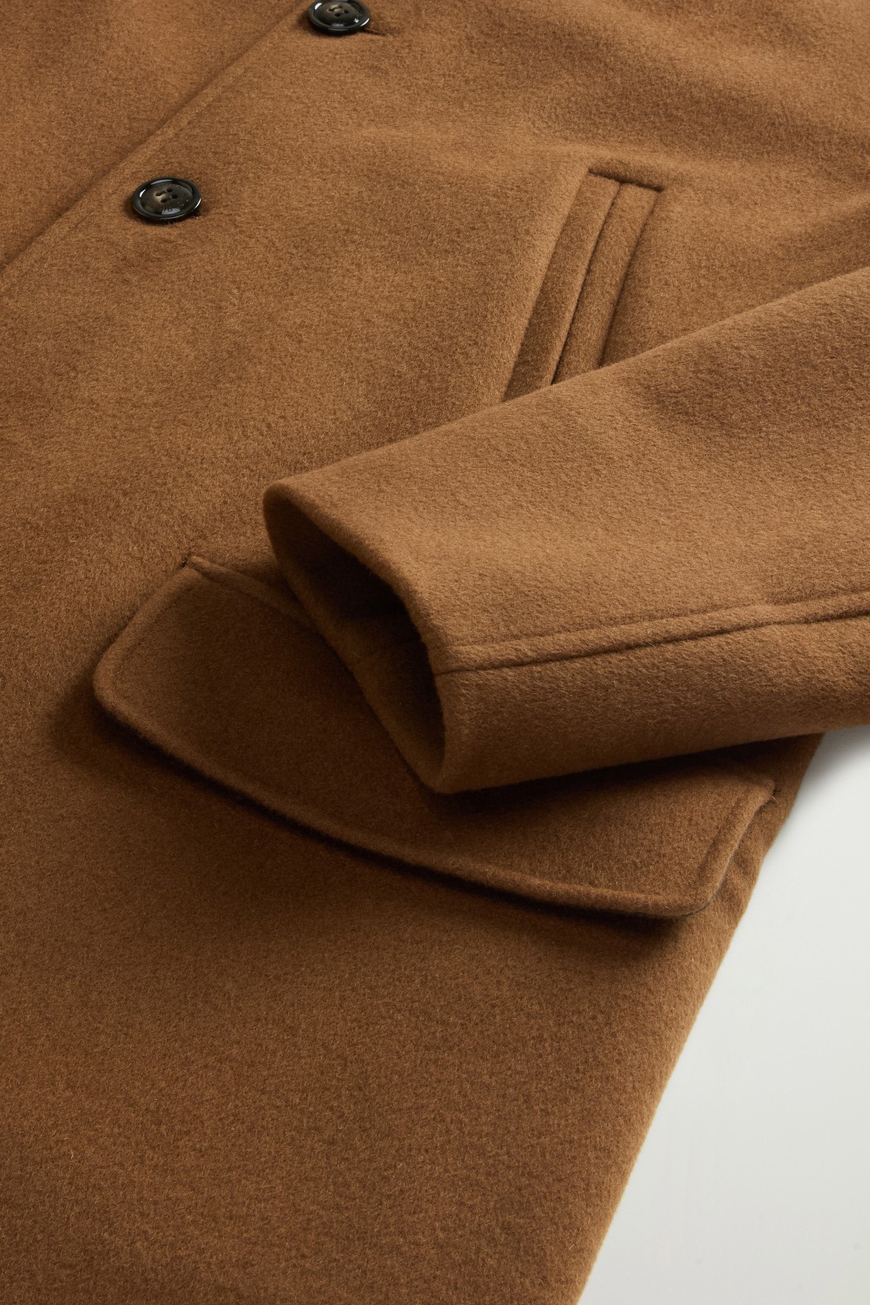 Coat in double-face Melton wool blend Brown photo 7 | Woolrich