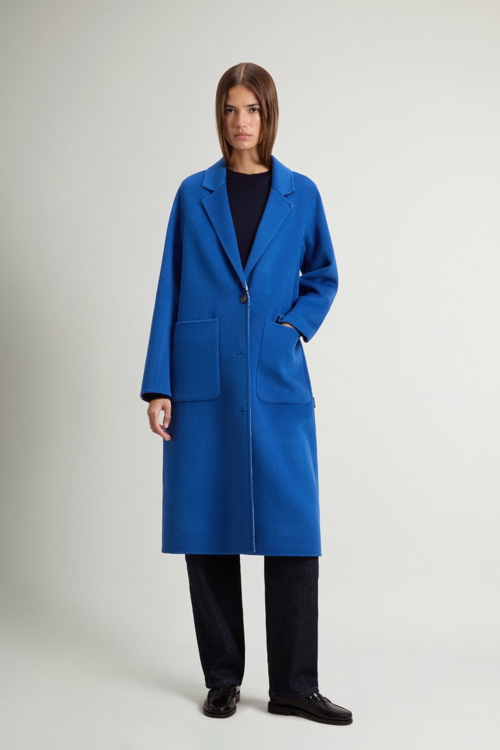Coat in Double-Face Pure Wool Blue photo 1 | Woolrich