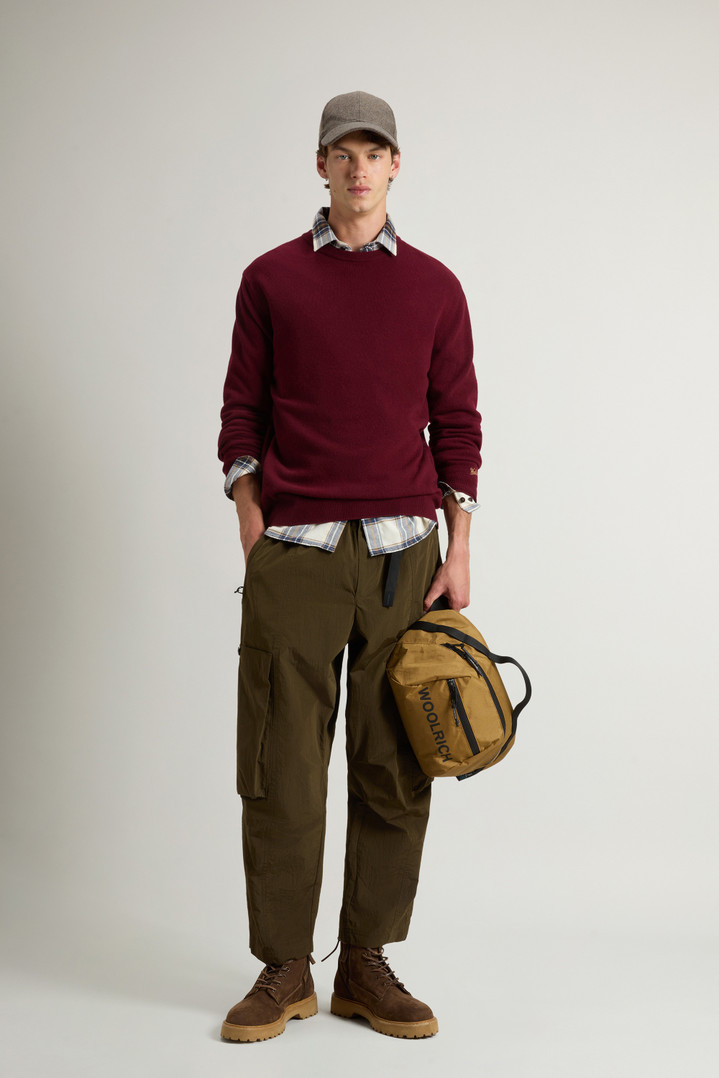 Pure Wool Crewneck Sweater Burgundy photo 2 | Woolrich