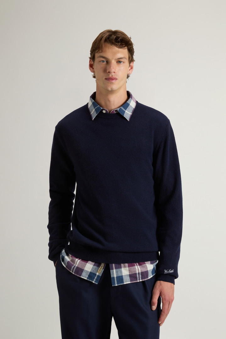 Pure Wool Crewneck Sweater Blue photo 1 | Woolrich