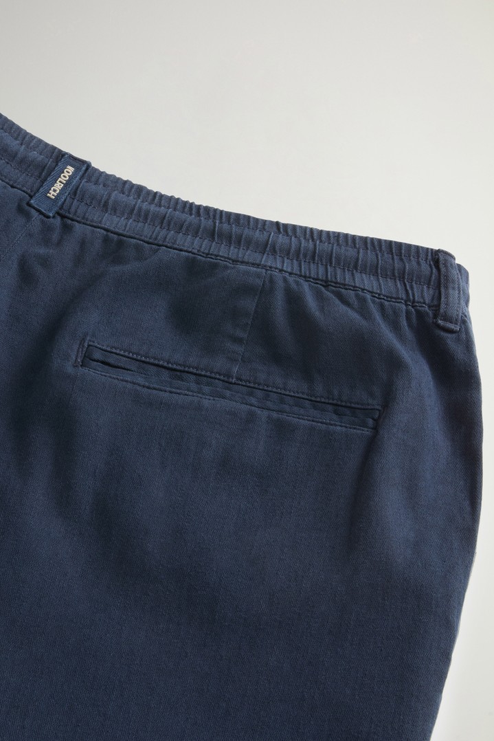 LINEN BLEND MILTON PANT GD Blue photo 3 | Woolrich