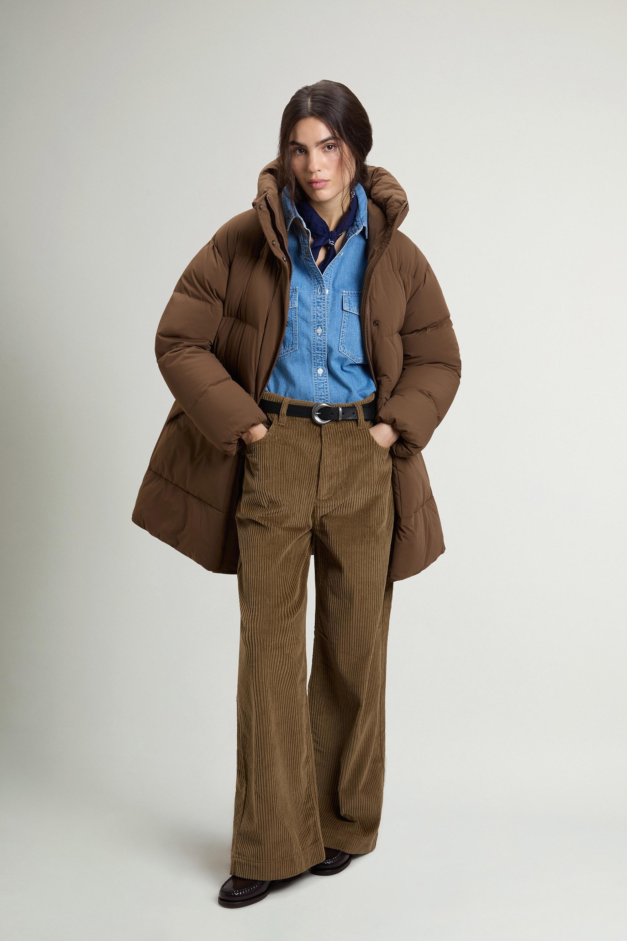 Madison Parka matelassée en Matt Stretch Nylon Vert photo 1 | Woolrich