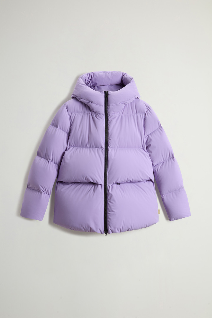 Cloud Down Jacket in Stretch Nylon with Matte Finish Purple photo 6 | Woolrich