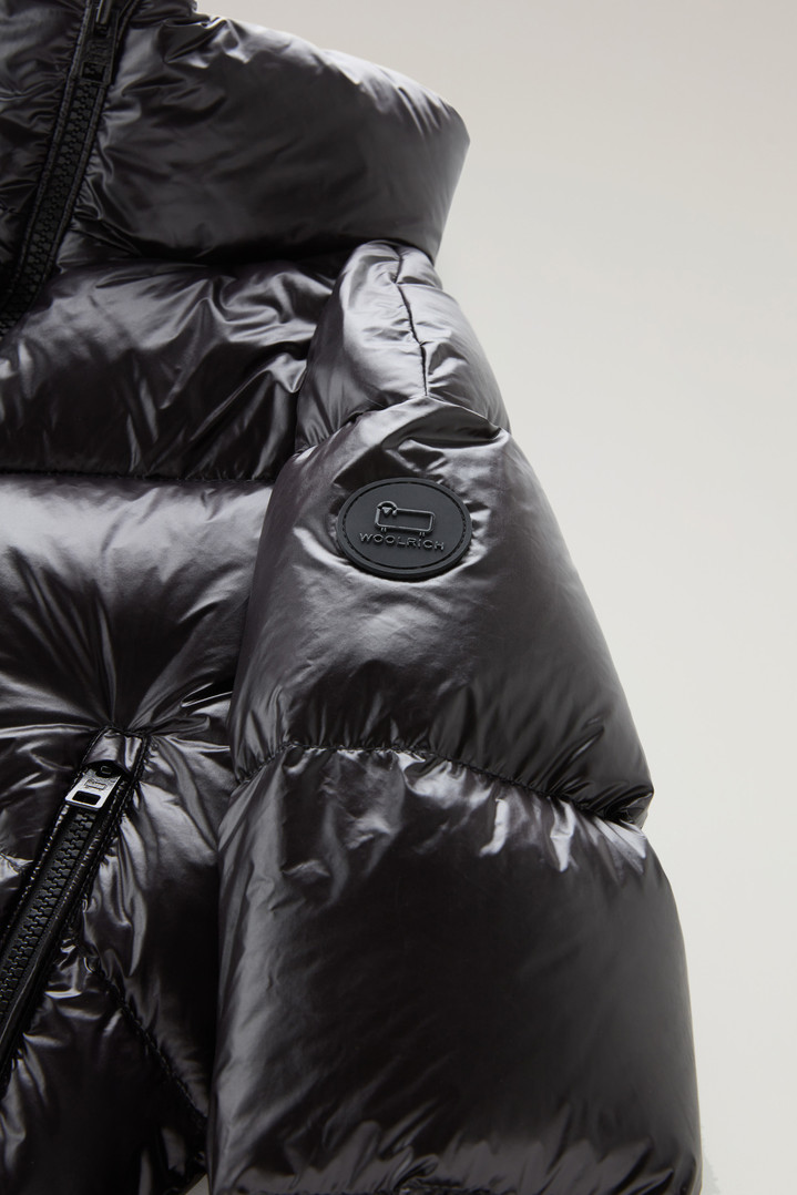 Girls' Aliquippa Down Jacket in Glossy Nylon Black photo 4 | Woolrich