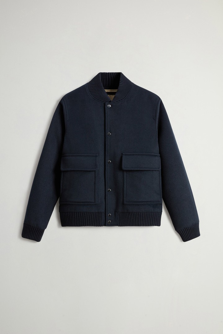 Miles Bomber Jacket in Wool Blend Blue photo 5 | Woolrich