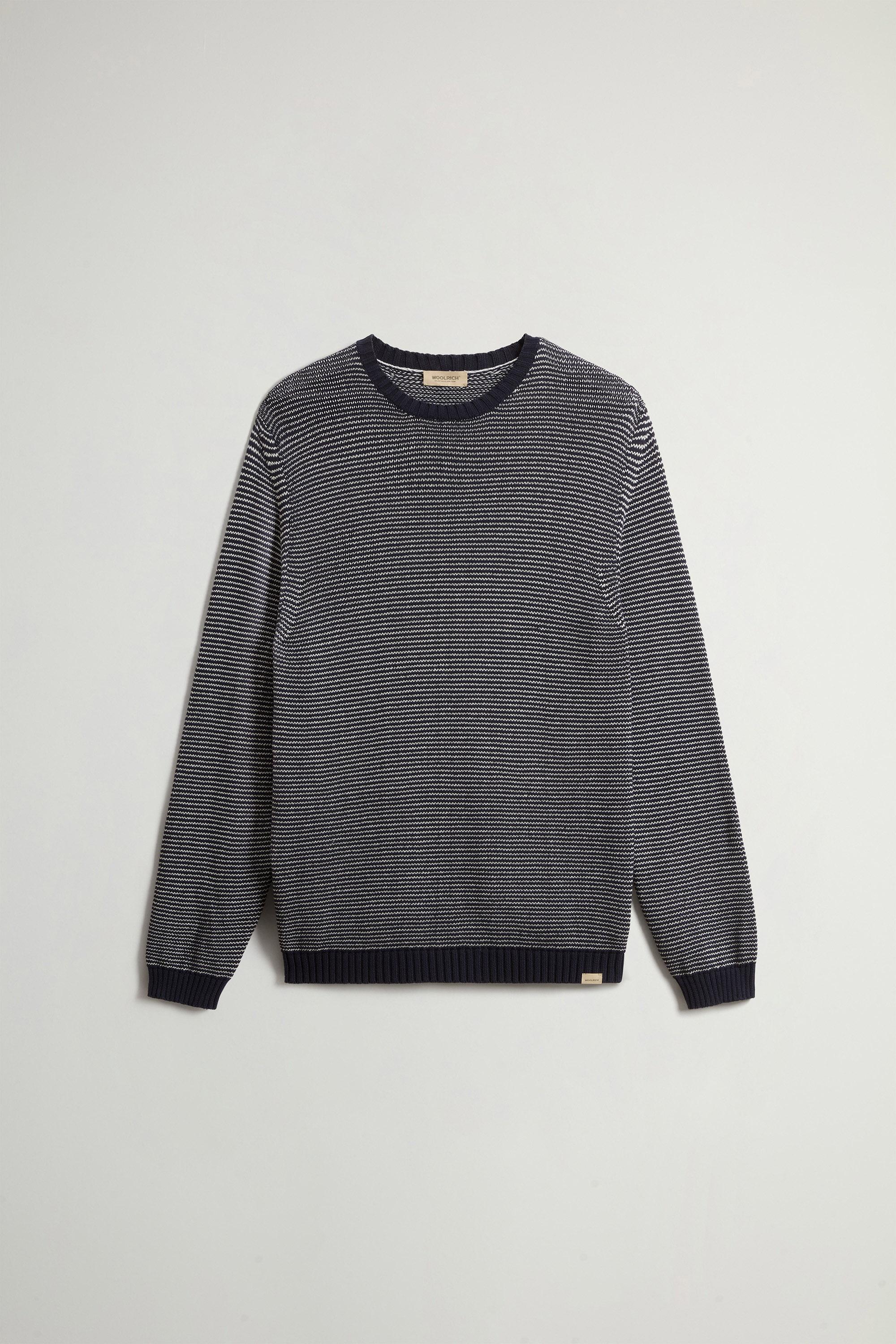 COTTON CREWNECK Blue photo 5 | Woolrich