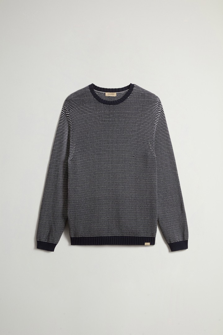 COTTON CREWNECK Blue photo 5 | Woolrich