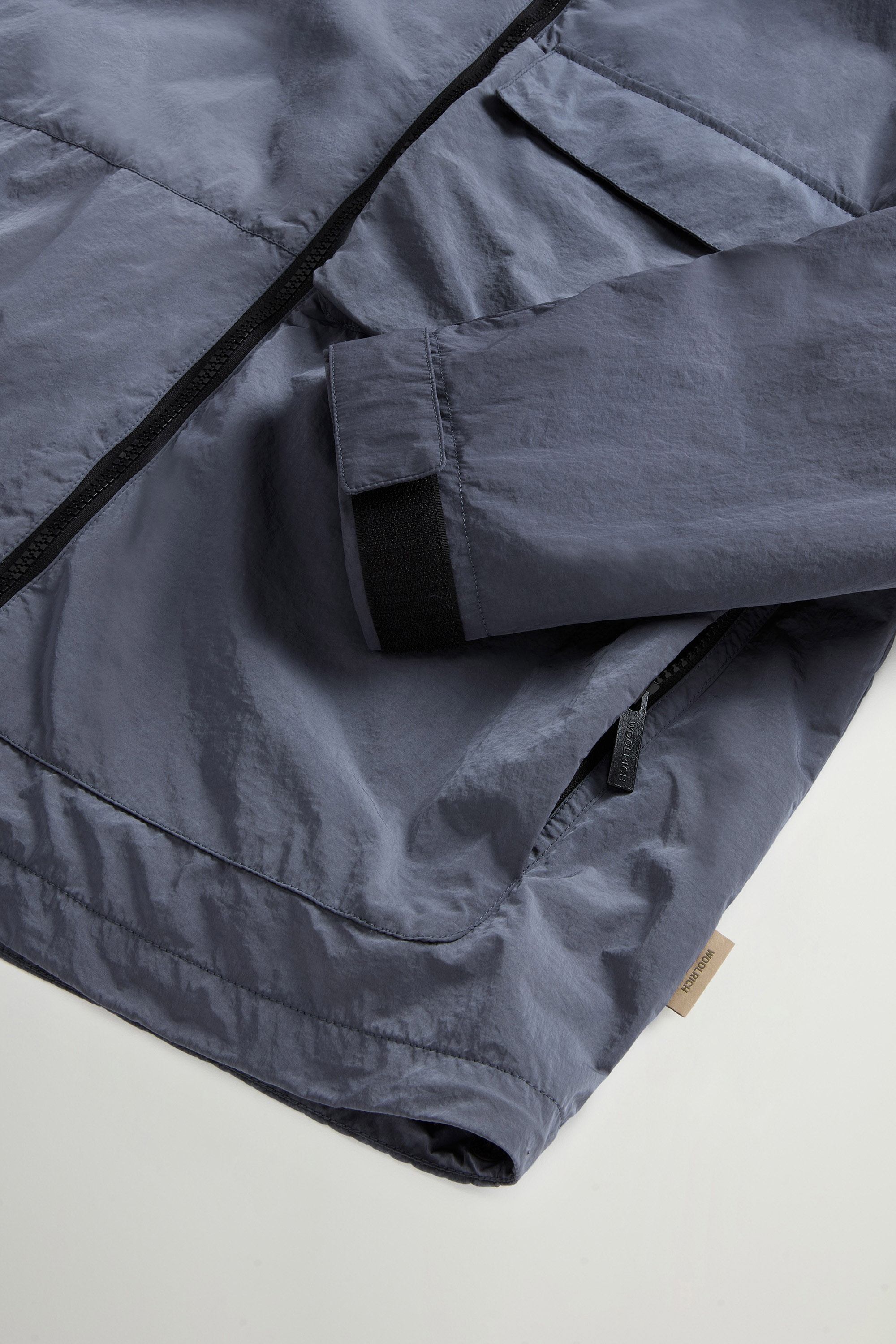 SHINY NYLON HOODED JACKET Blue photo 7 | Woolrich