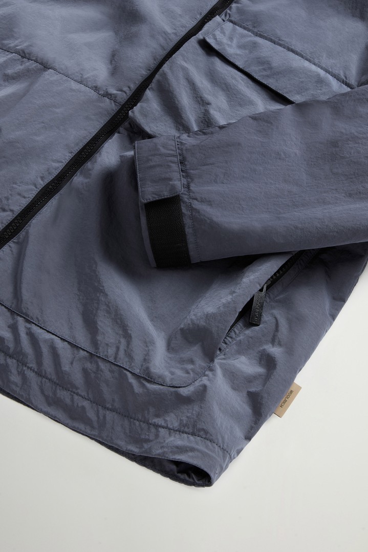 SHINY NYLON HOODED JACKET Blue photo 7 | Woolrich