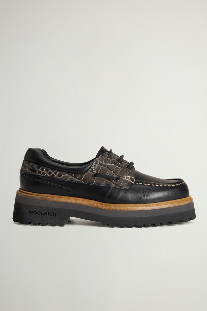 Rock Loafers in Leather with Printed Inserts Black photo 1 | Woolrich