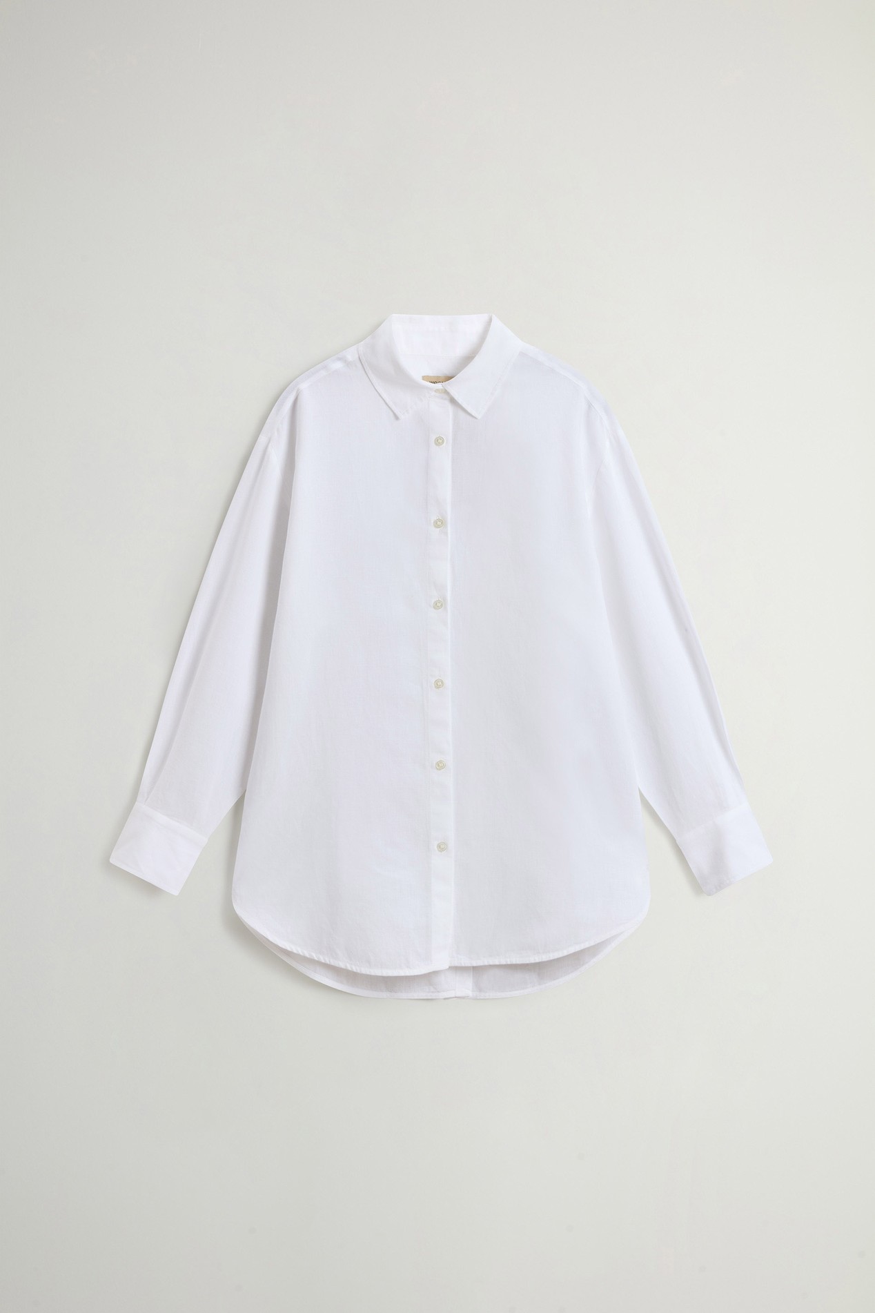 COTTON LINEN YD BOYFRIEND SHIRT White photo 5 | Woolrich