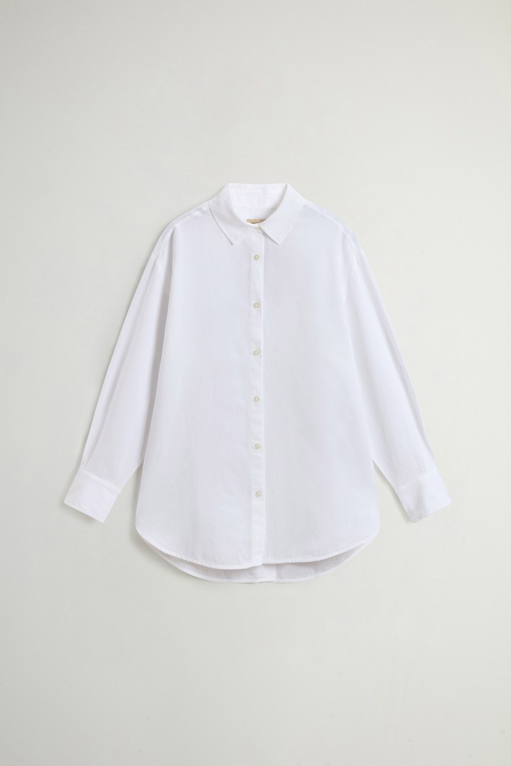 COTTON LINEN YD BOYFRIEND SHIRT White photo 5 | Woolrich
