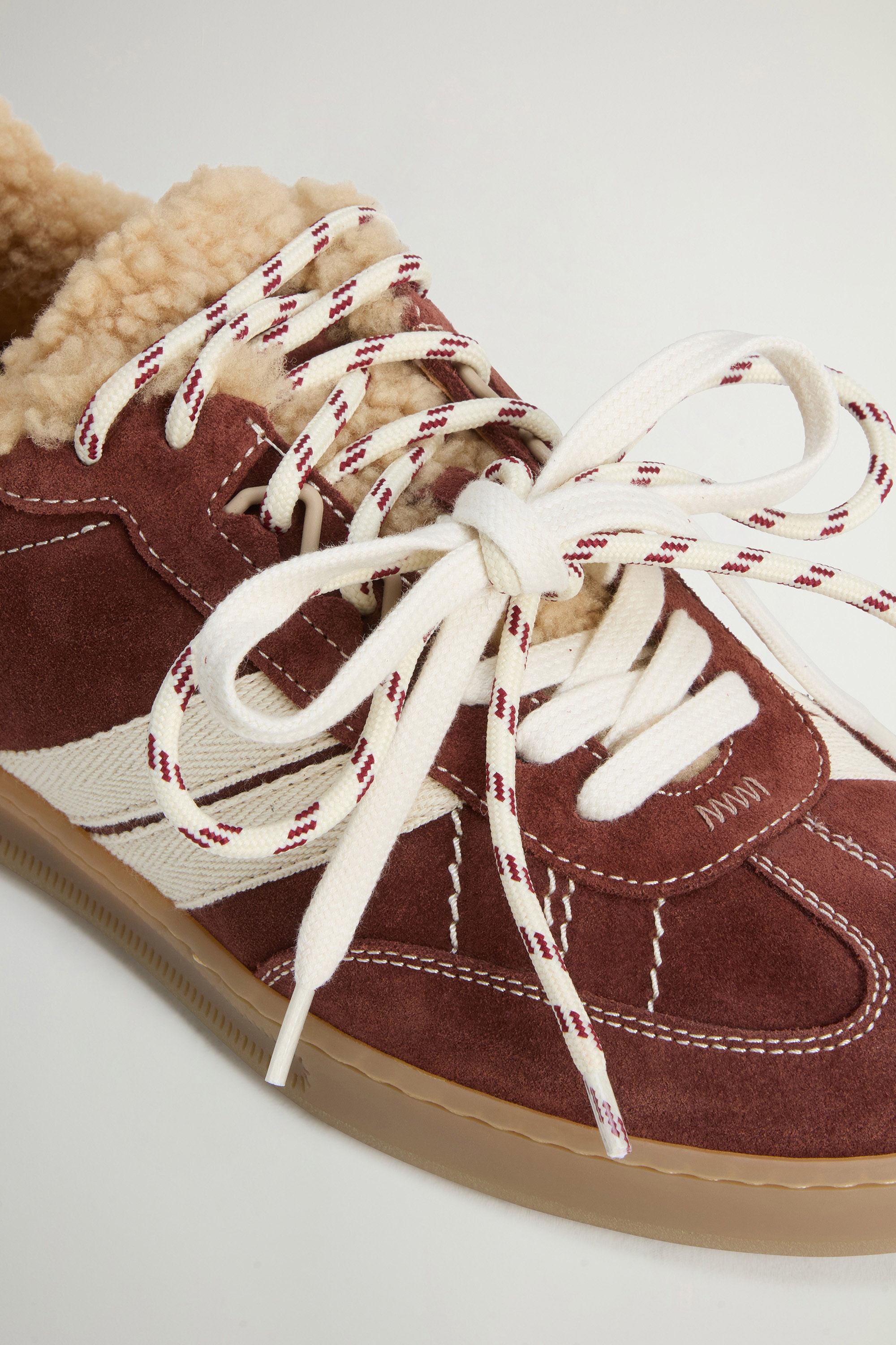 Doubleu Tennis Sneakers in Suede, Calfskin and Cotton Beige photo 5 | Woolrich