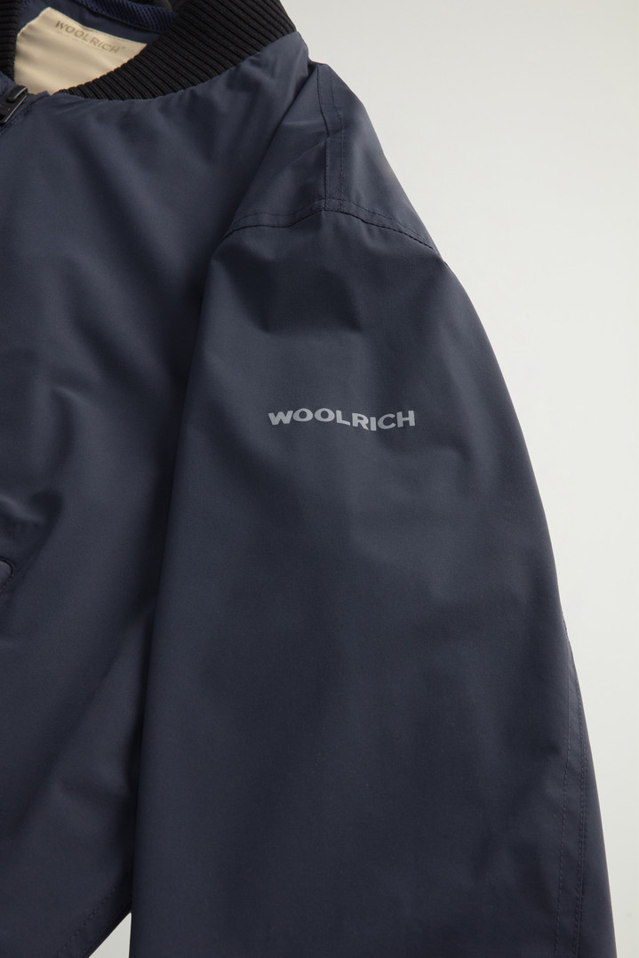 Bomber Jacket in Matte-Finish Stretch Nylon Blue photo 7 | Woolrich