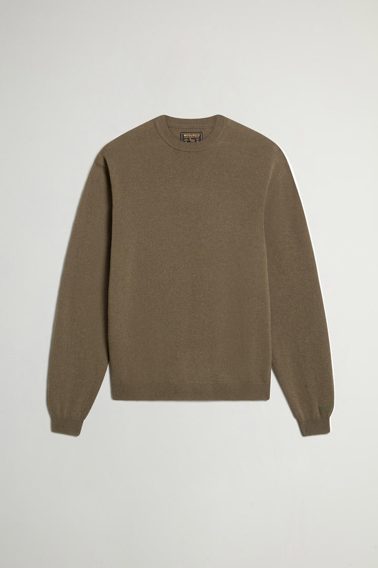 Pullover aus reiner Schurwolle mit Rundhalsausschnitt Grün photo 1 | Woolrich