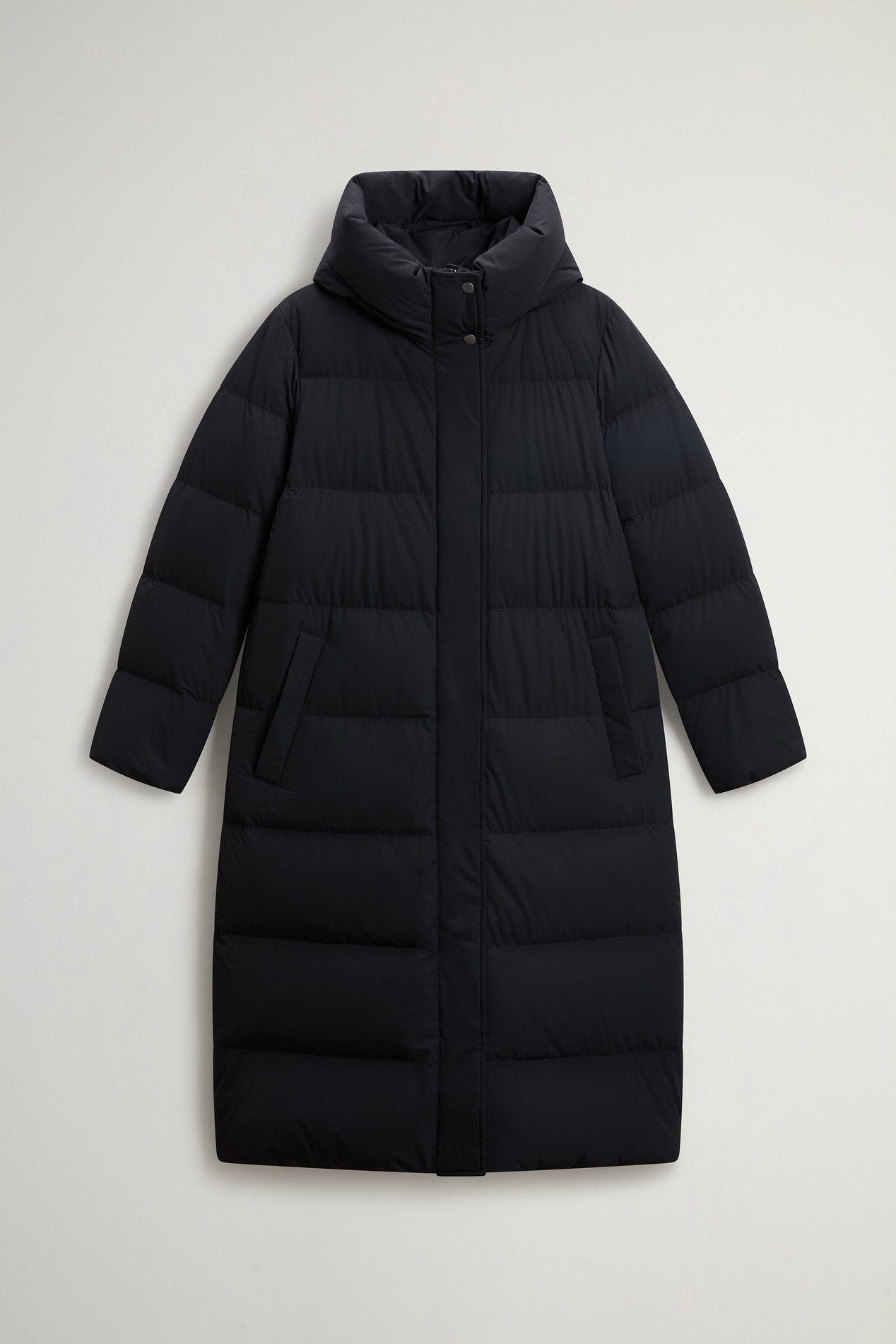 Madison Quilted Coat in Matte Stretch Nylon Black photo 5 | Woolrich