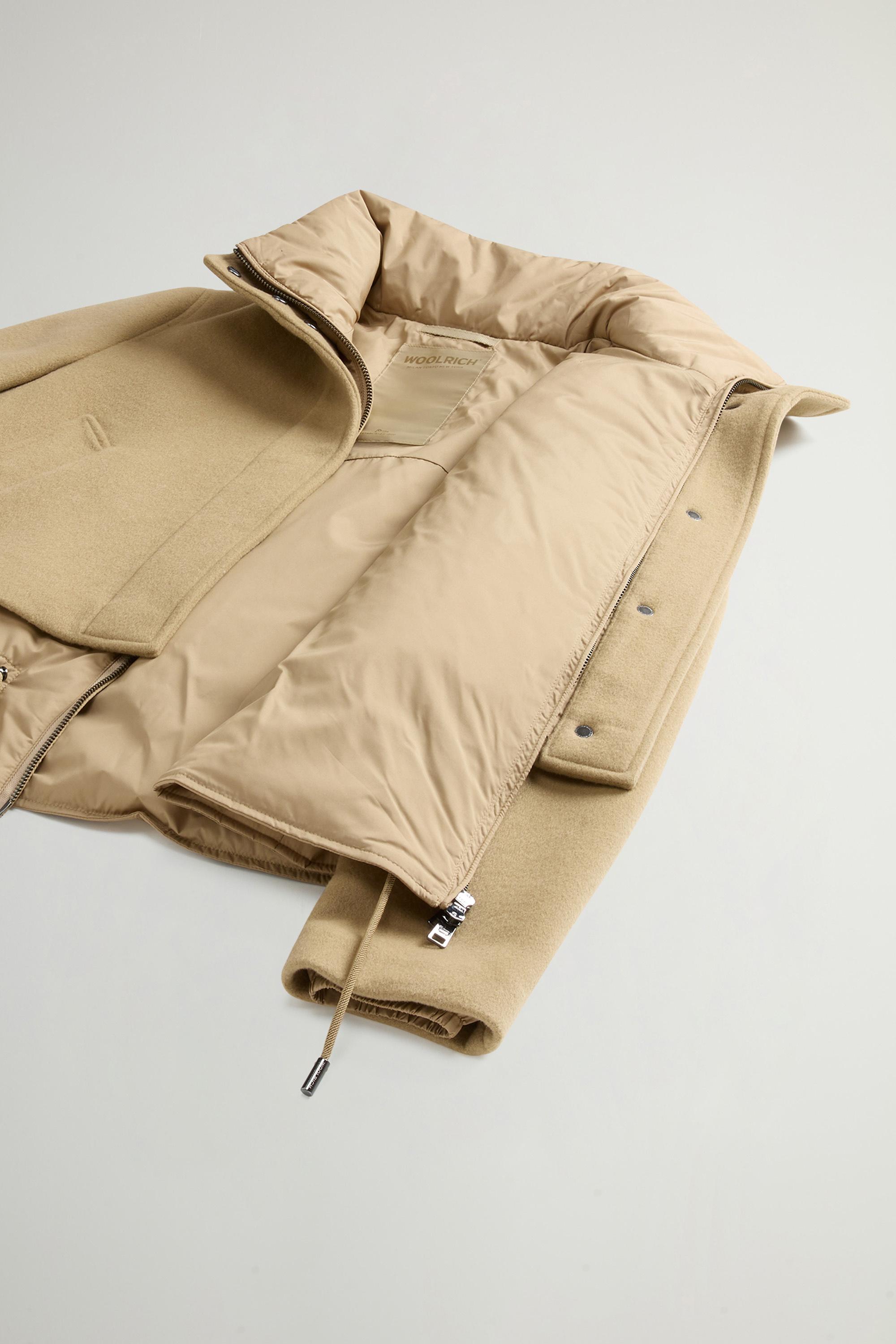Double Jacket in Wool Blend with Turtleneck Beige photo 8 | Woolrich