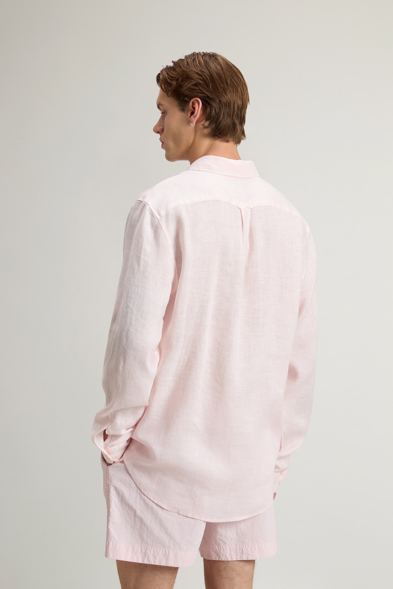 LINEN SHIRT Pink photo 3 | Woolrich