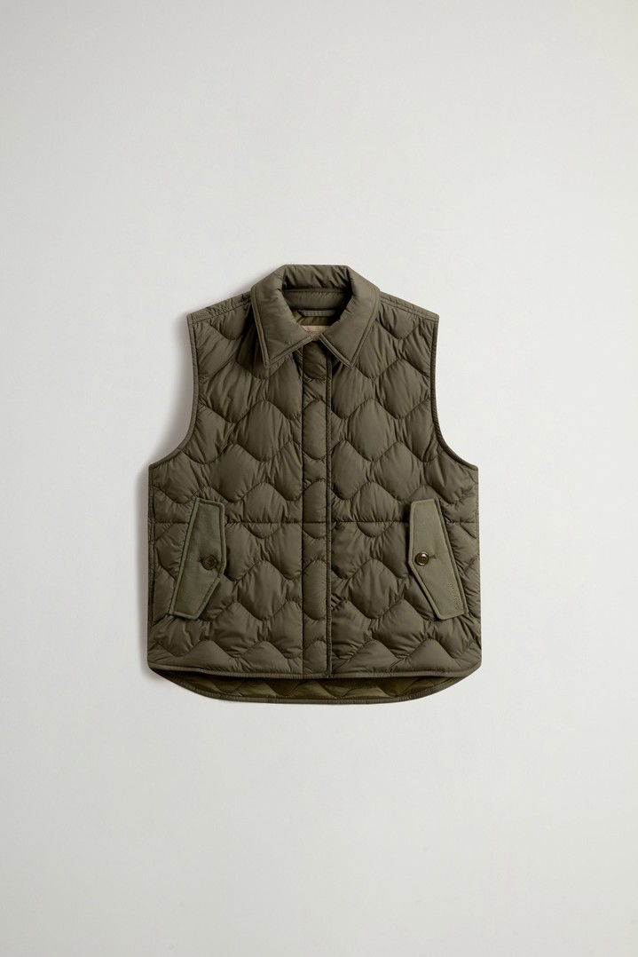 Quilted Microfiber Heritage Vest Green photo 5 | Woolrich