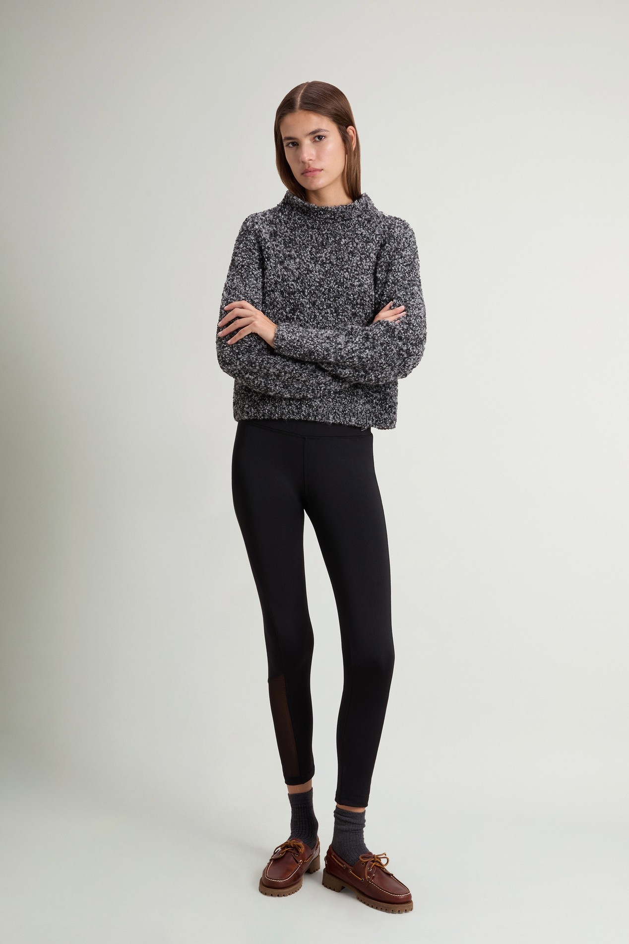 Leggings in Stretch Interlock Black photo 2 | Woolrich