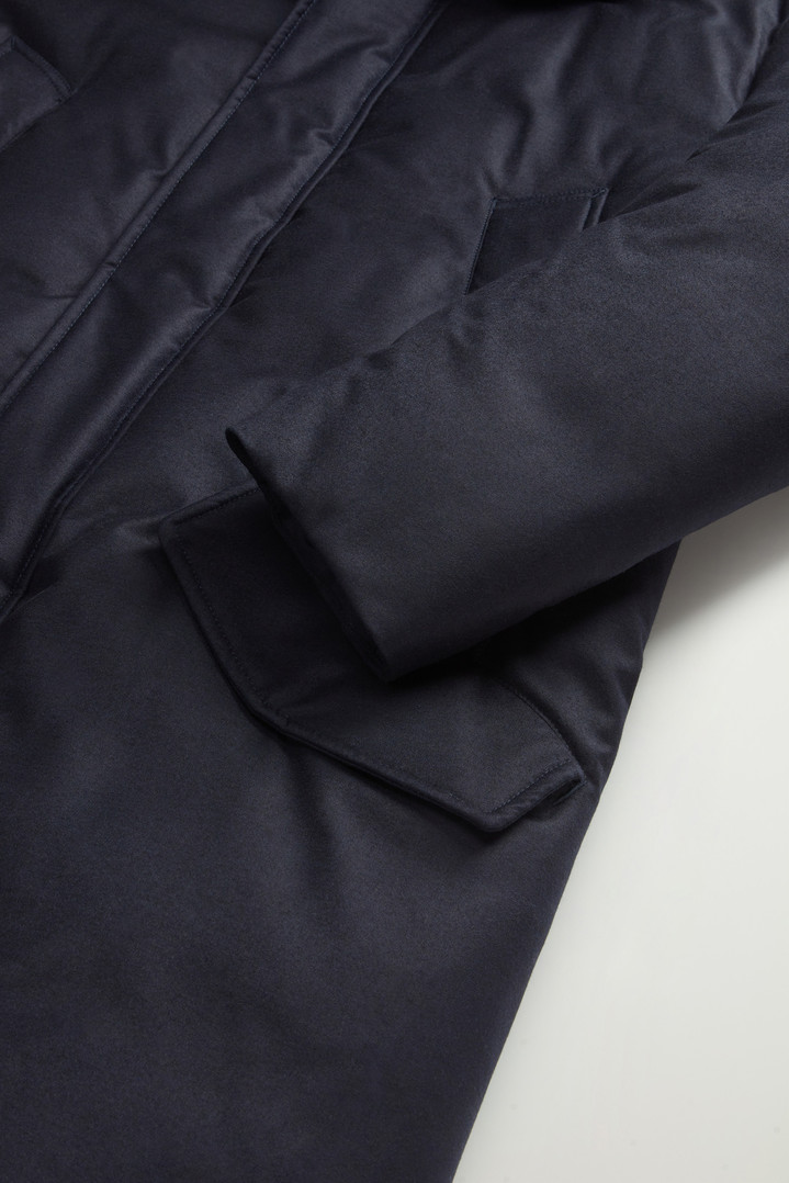 Parka in Italian Wool and Silk Blend Crafted with a Loro Piana Fabric Blue photo 3 | Woolrich