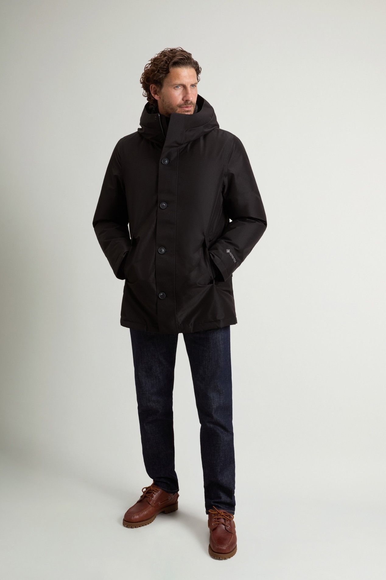 Waterproof Parka in Recycled Two-Layered GORE-TEX Fabric Black photo 2 | Woolrich