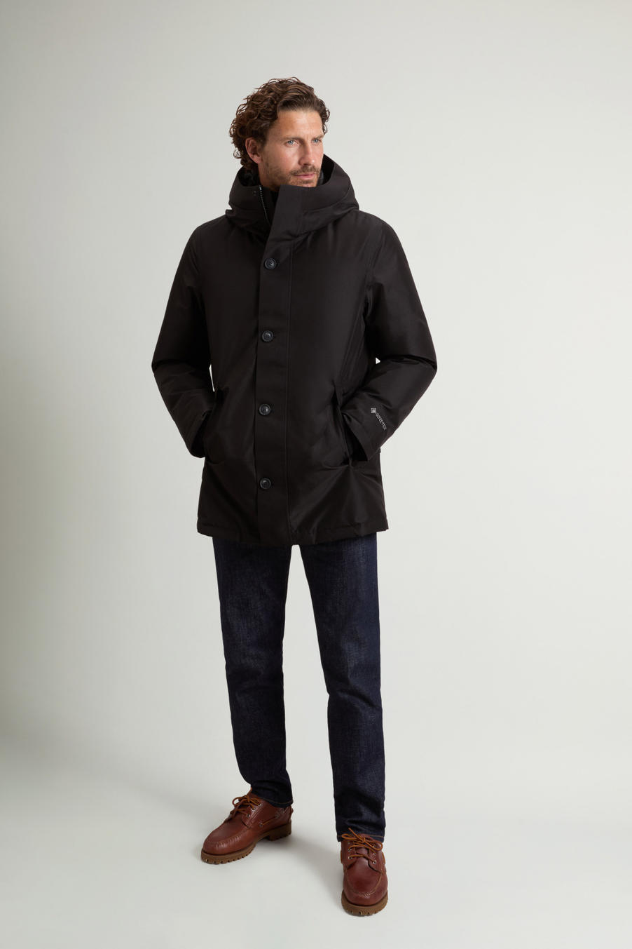Wasserdichter Parka aus zweilagigem GORE-TEX aus recyceltem Material Schwarz photo 1 | Woolrich