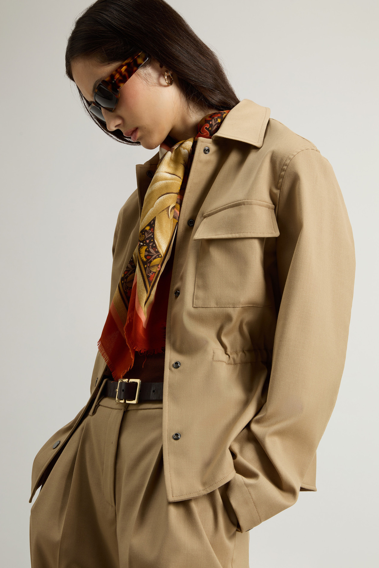 Overshirt in Wool Blend Beige photo 4 | Woolrich