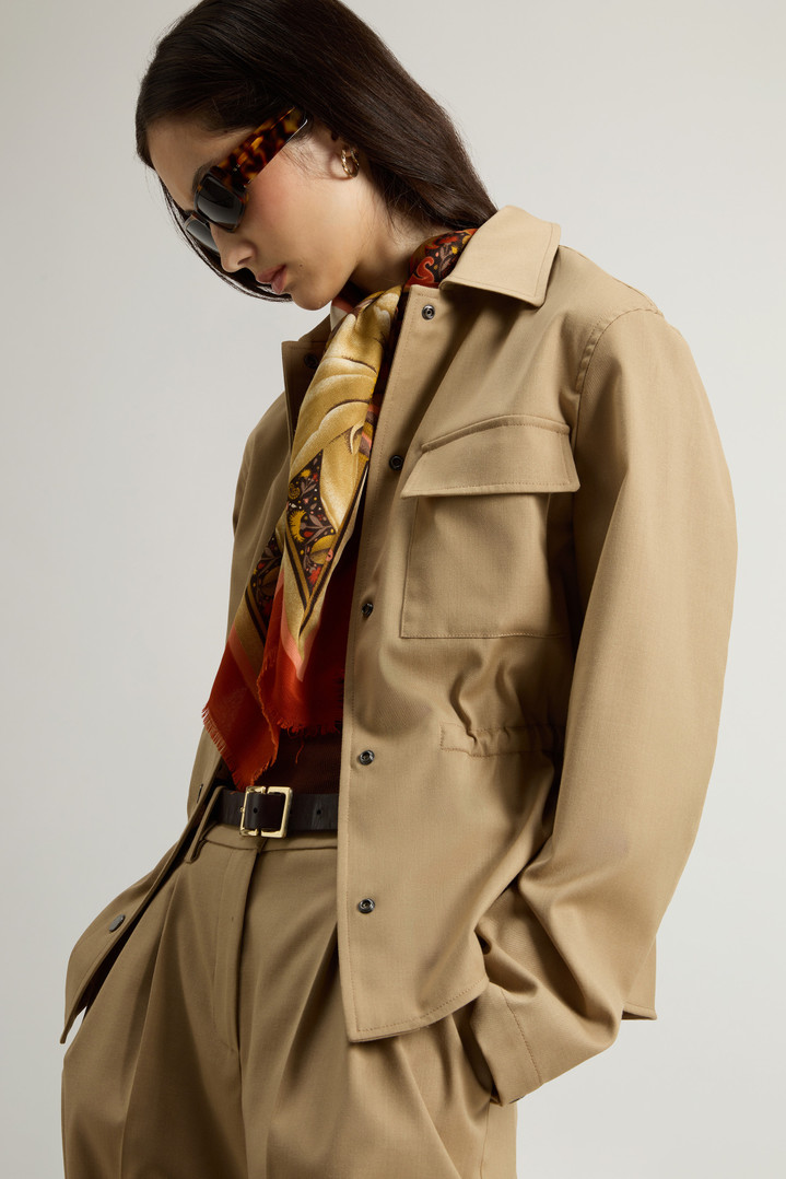 Overshirt in Wool Blend Beige photo 4 | Woolrich