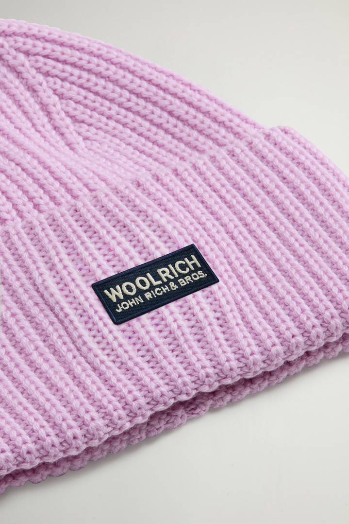 FINE MERINOS LOGO BEANIE Rosa photo 4 | Woolrich