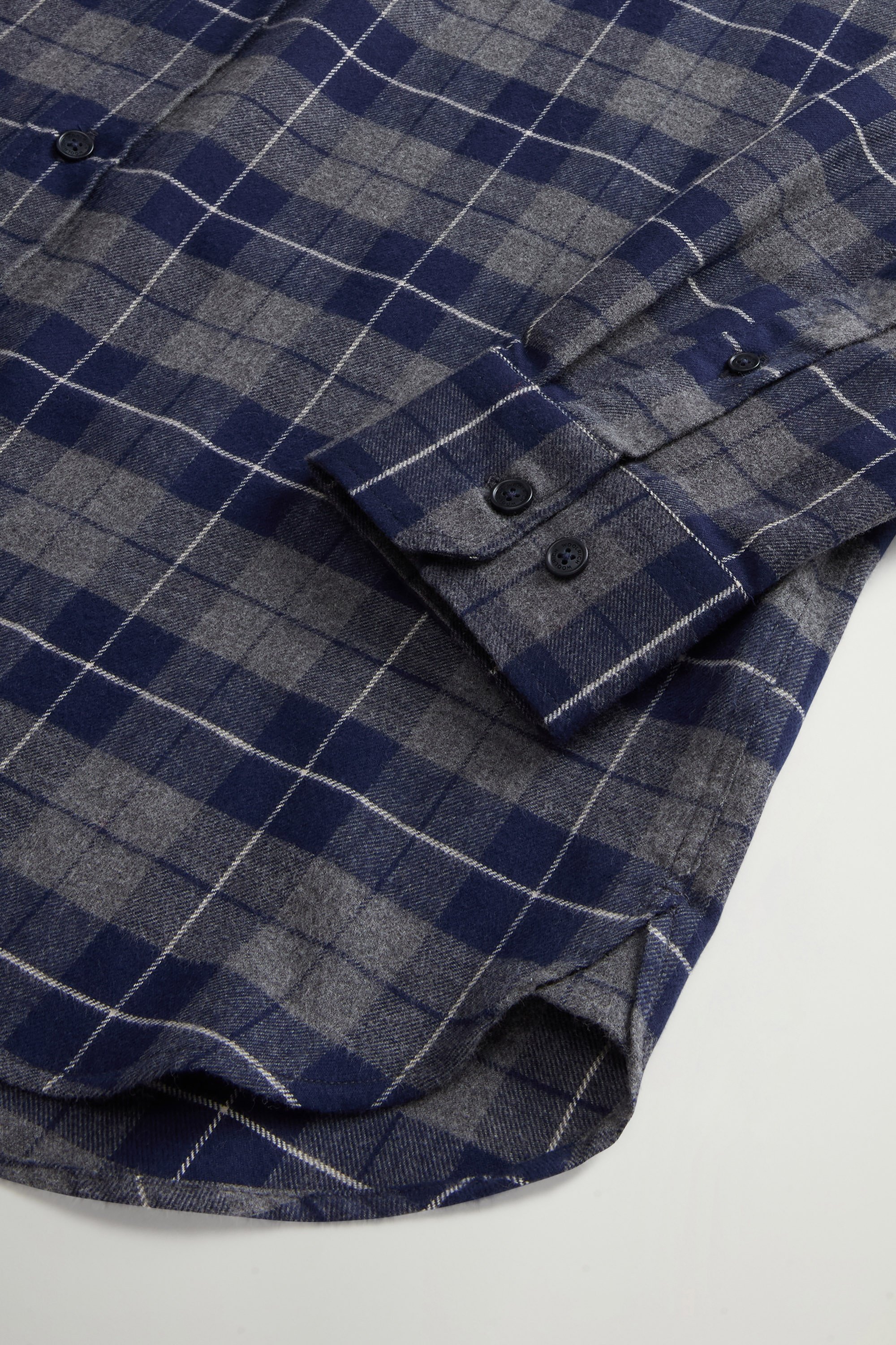 Pure Cotton Flannel Checked Shirt Blue photo 7 | Woolrich
