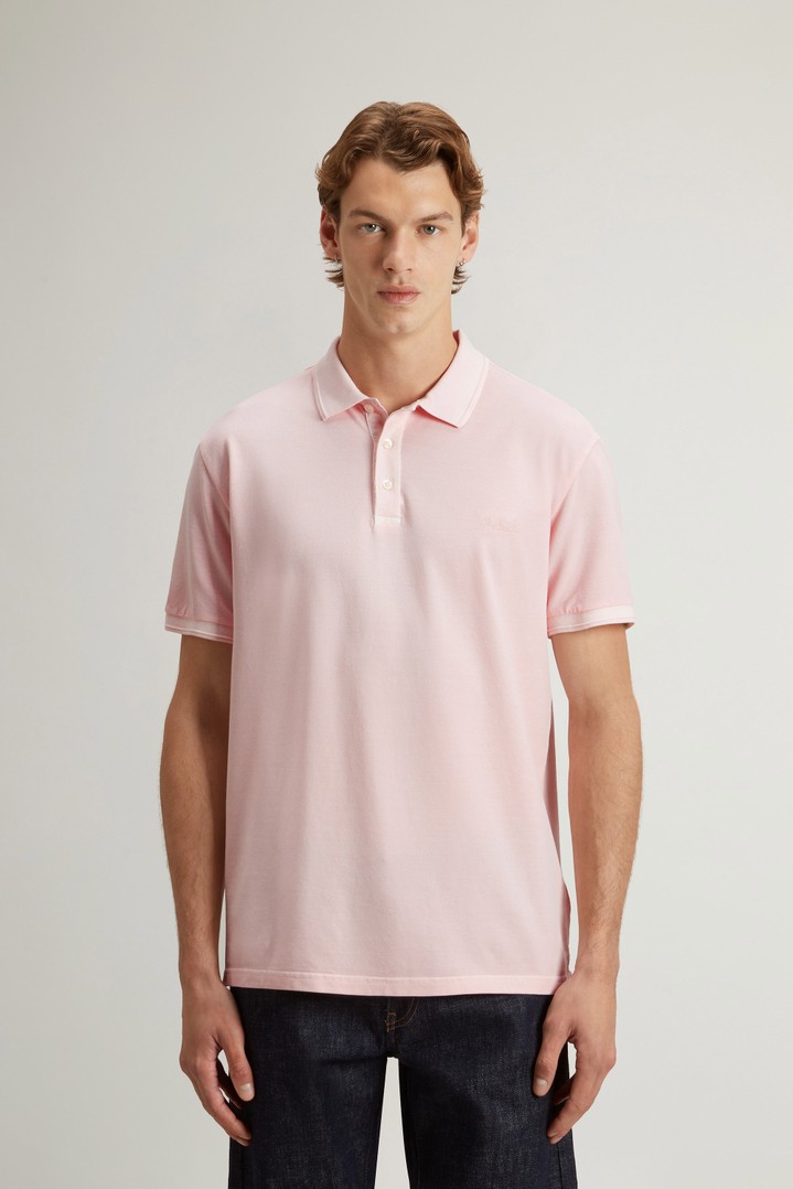 Mackinack Polo teint en pièce en sergé de coton stretch Rose photo 1 | Woolrich