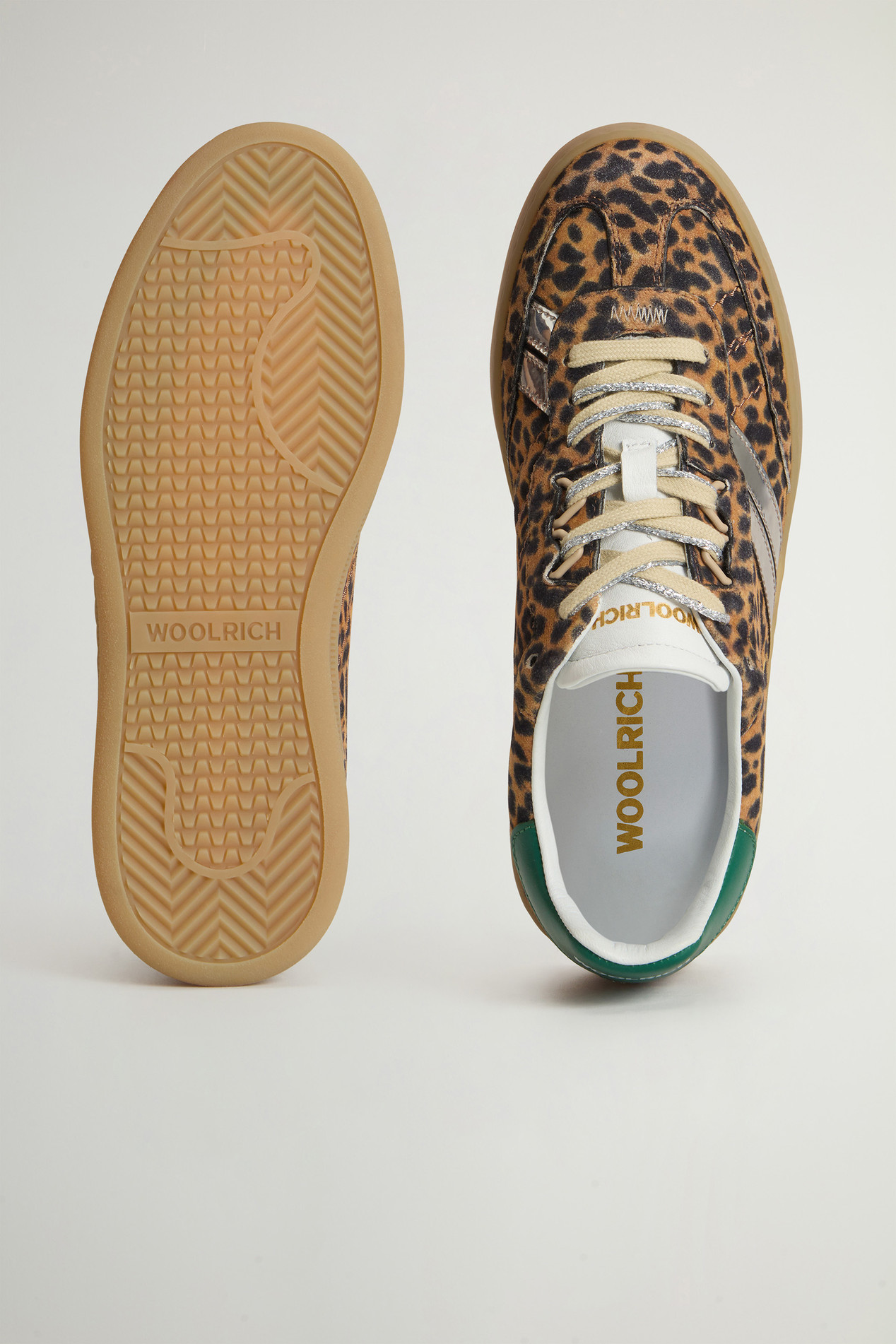 Doubleu Tennis Sneakers in Leopard-Print Suede Multicolor photo 4 | Woolrich